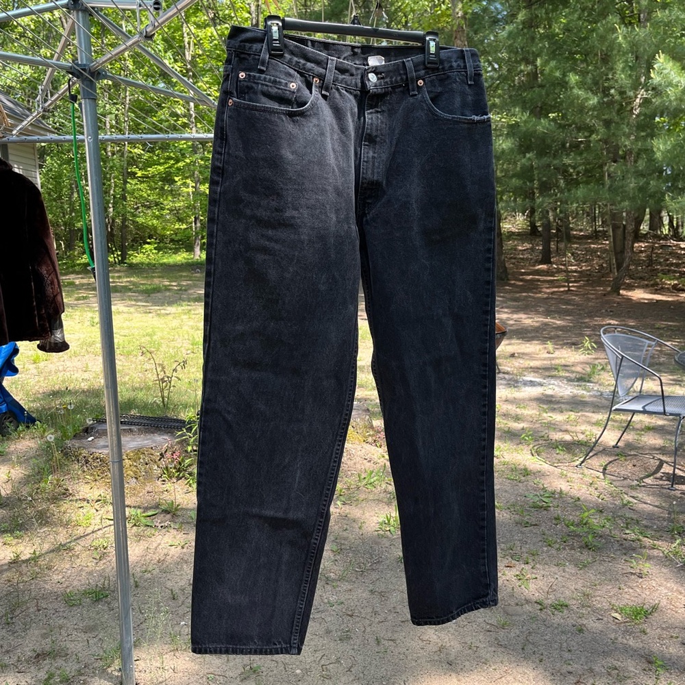 1999 Black Levi’s 550 Jeans Men’s Size 38 x 32 Relaxed Fit Basics Minimal - Picture 4 of 14